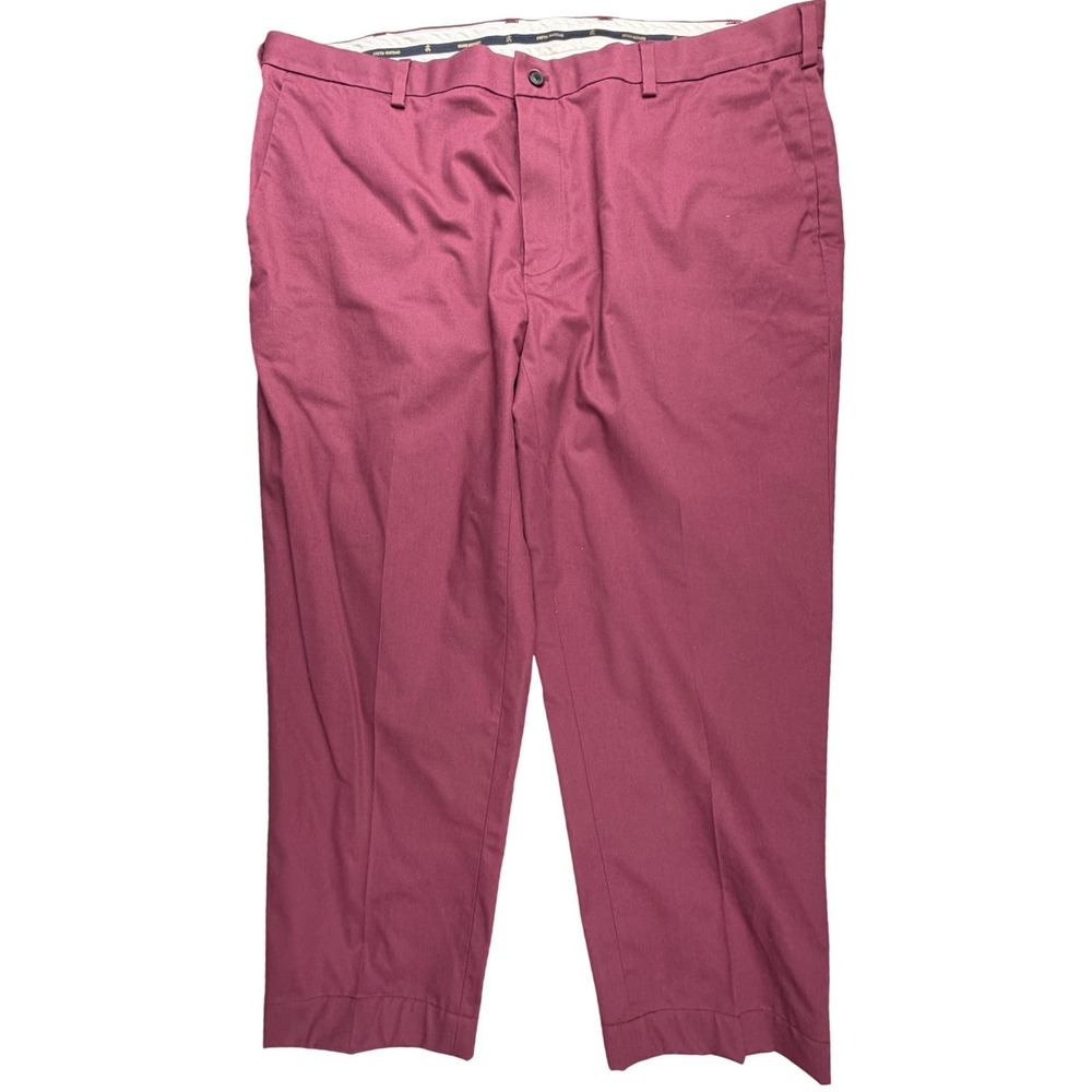 Brooks Brothers Advantage Chino Regular Fit Pants Mens 42x26.5 Burgundy Cotton